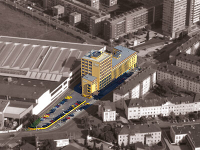 Lastenstraße von oben