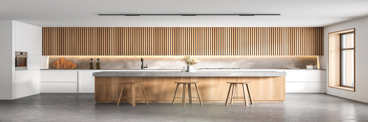 Küche mit guter Beleuchtung