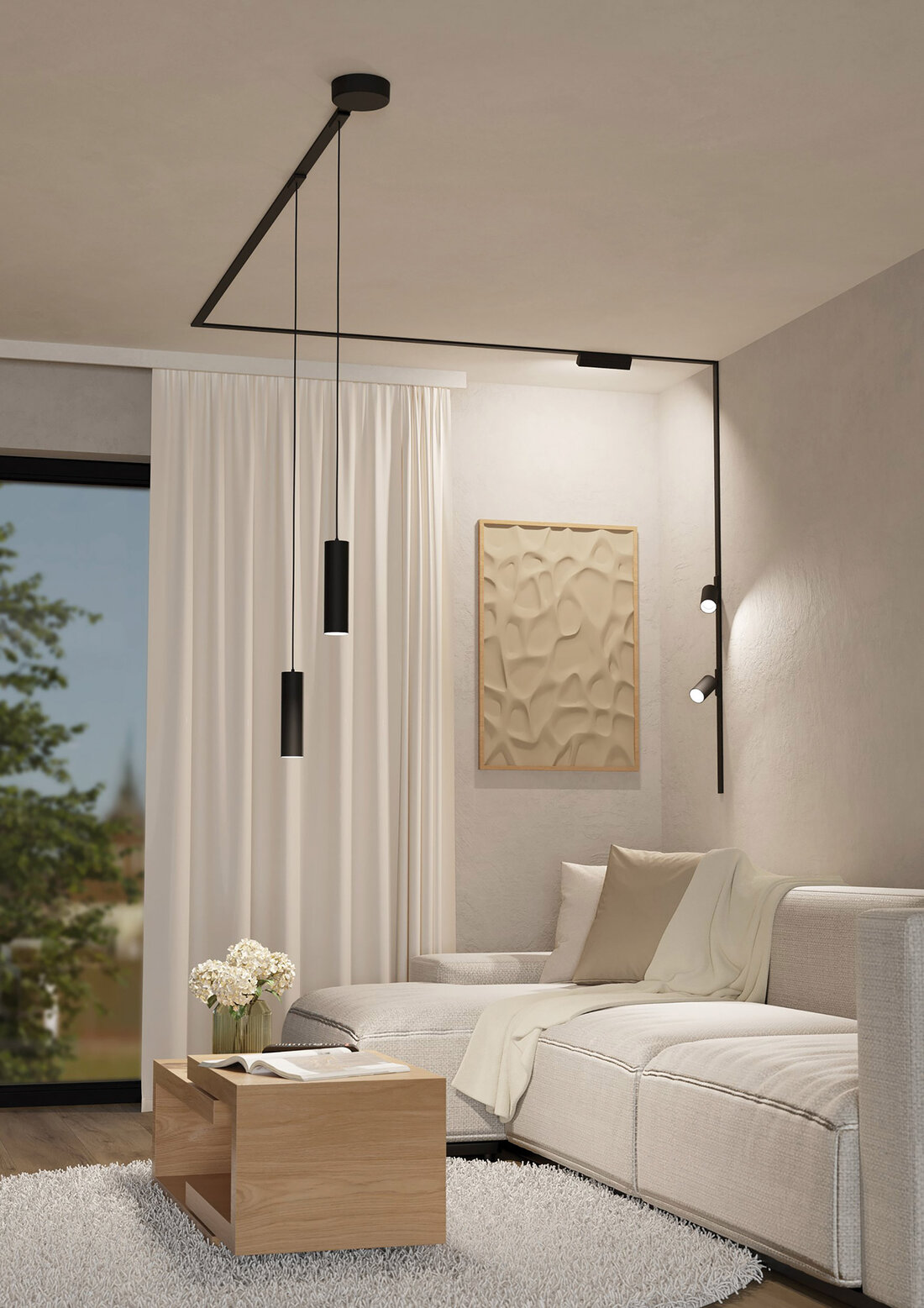 Lichtstimmung im Wohnzimmer