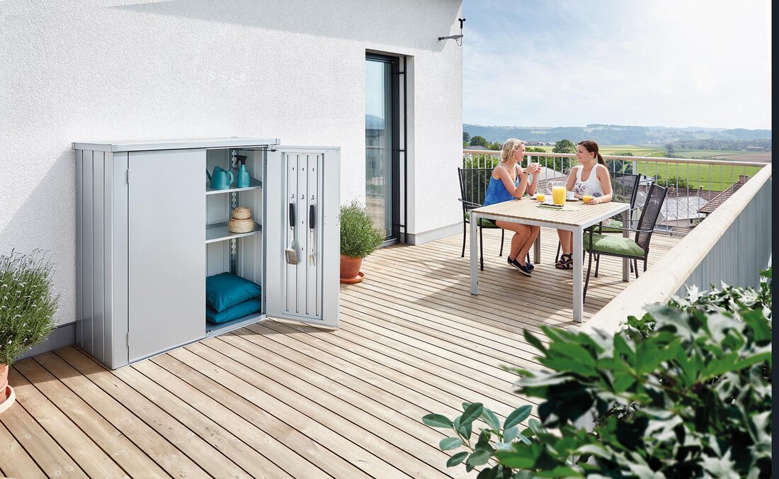 Biohort Terrassenschrank Romeo in silber-metallic