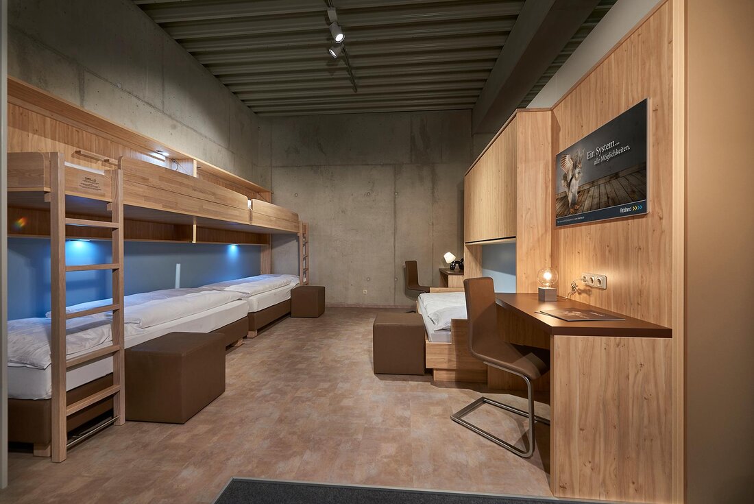 Stockbetten im Hotelzimmer