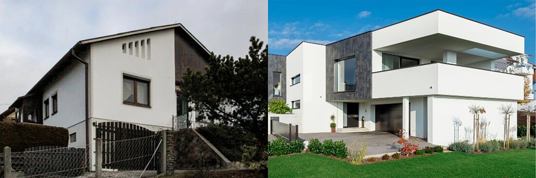 Haus Vergleich Alt und Neu