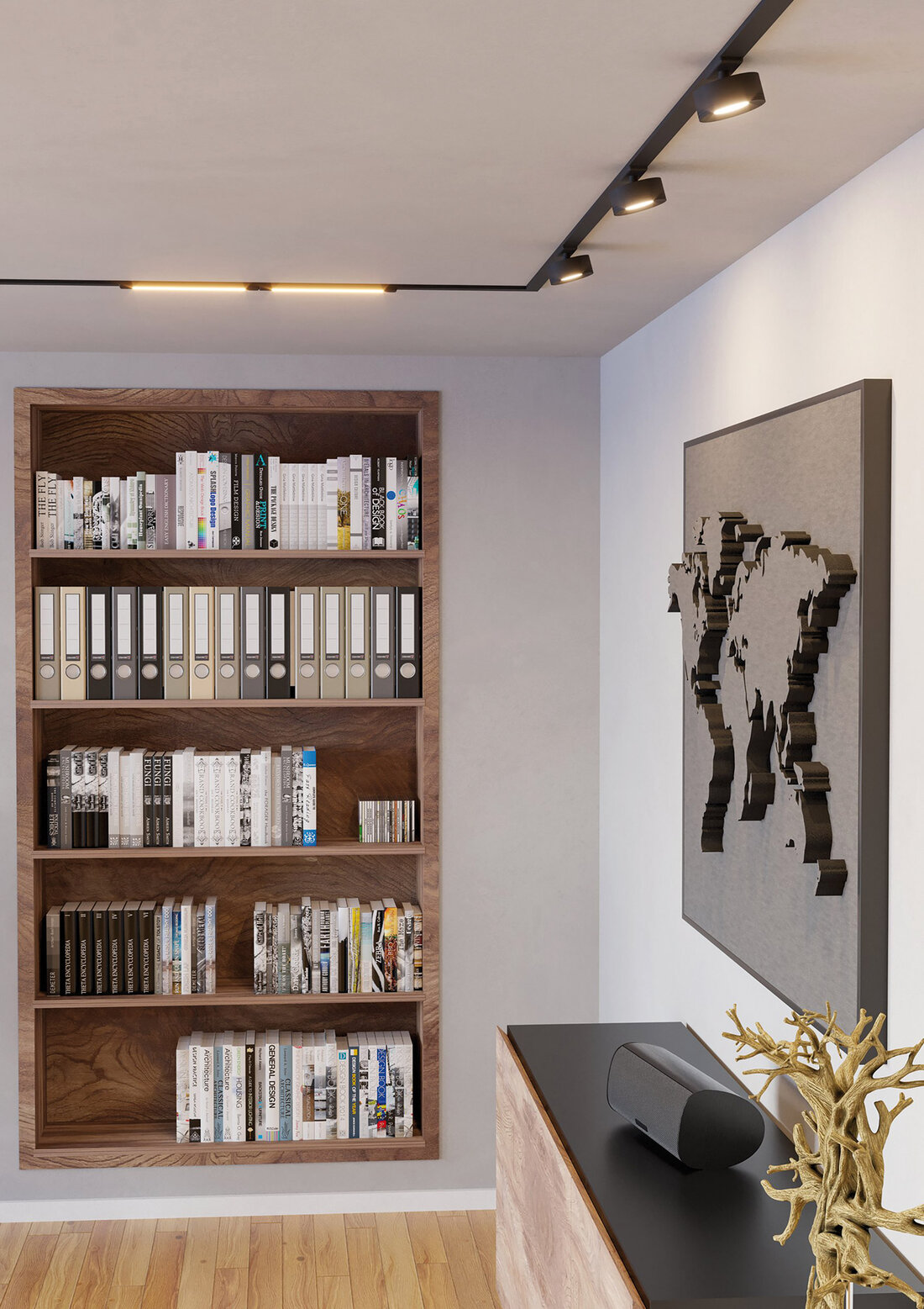 Tisch mit Deckenleuchte