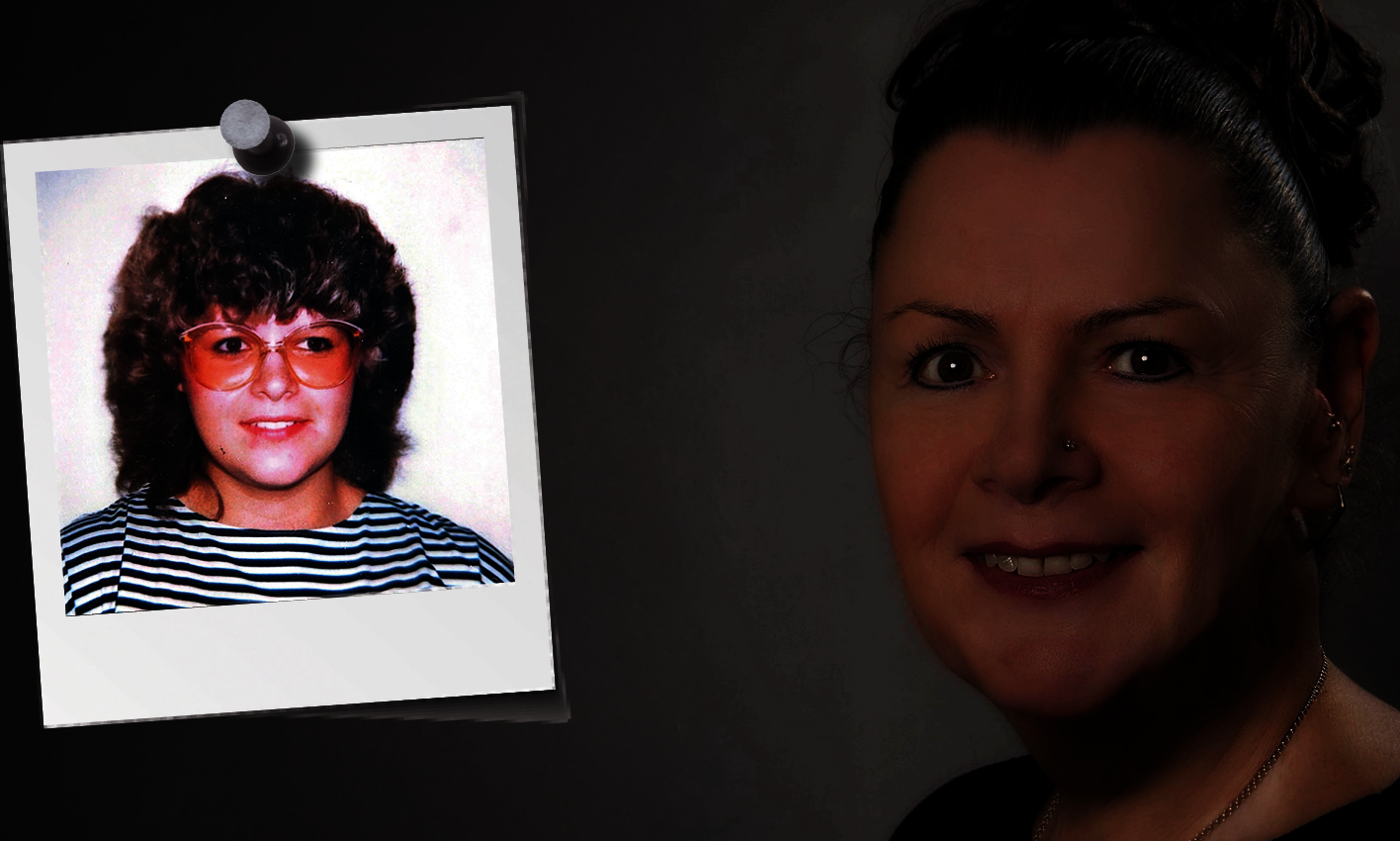 Portraitfoto von Karin Menschhorn in jungem Alter und zur aktuellen Zeit 