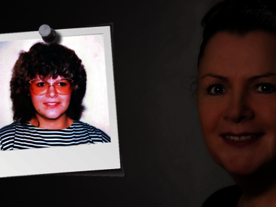 Portraitfoto von Karin Menschhorn in jungem Alter und zur aktuellen Zeit