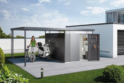 Biohort Highline dunkelgrau-metallic mit Seitendach