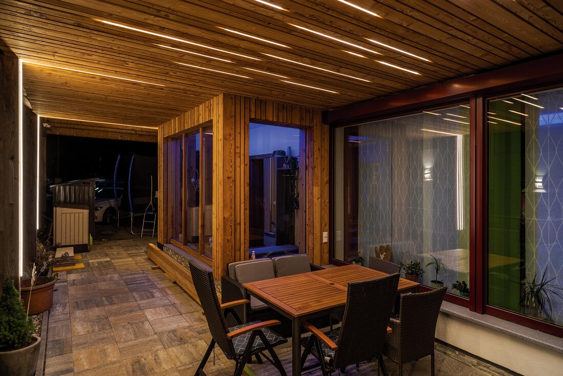 LED Streifen auf Terrasse