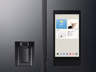 Smarter Kühlschrank mit Display in Grau 