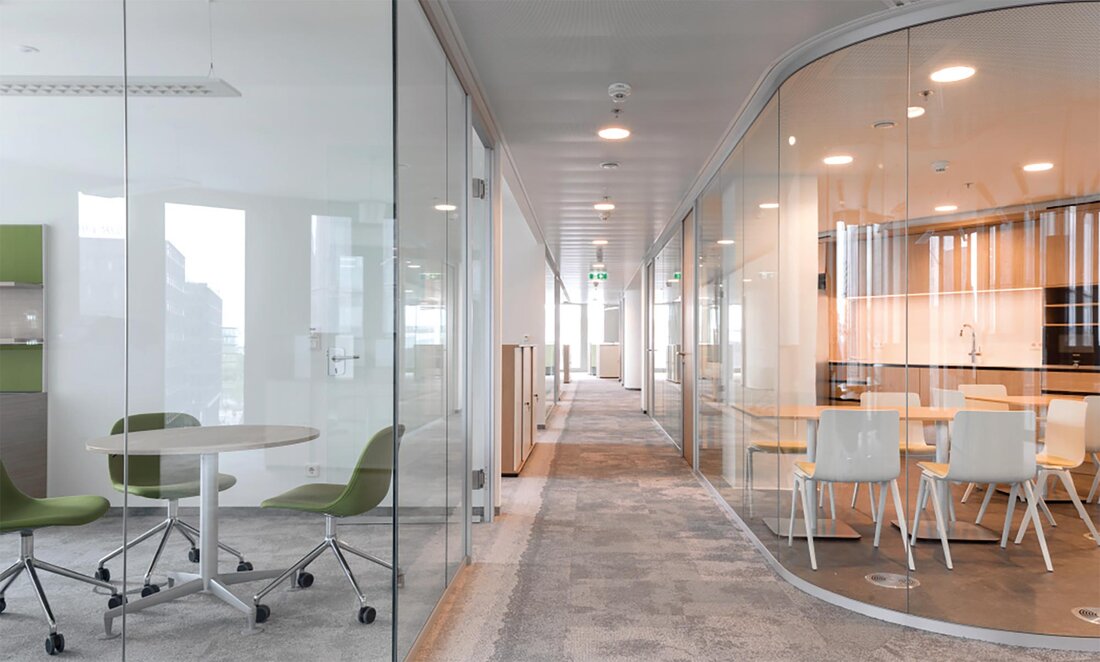 Glaswände im Büro
