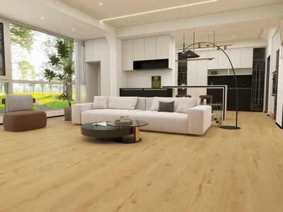 Bodentrends 2027: Wohnzimmer mit schönem Holzboden
