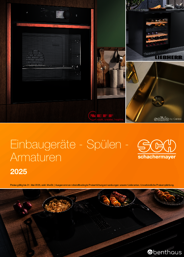 Titelseite Blätterkatalog Einbaugeräte